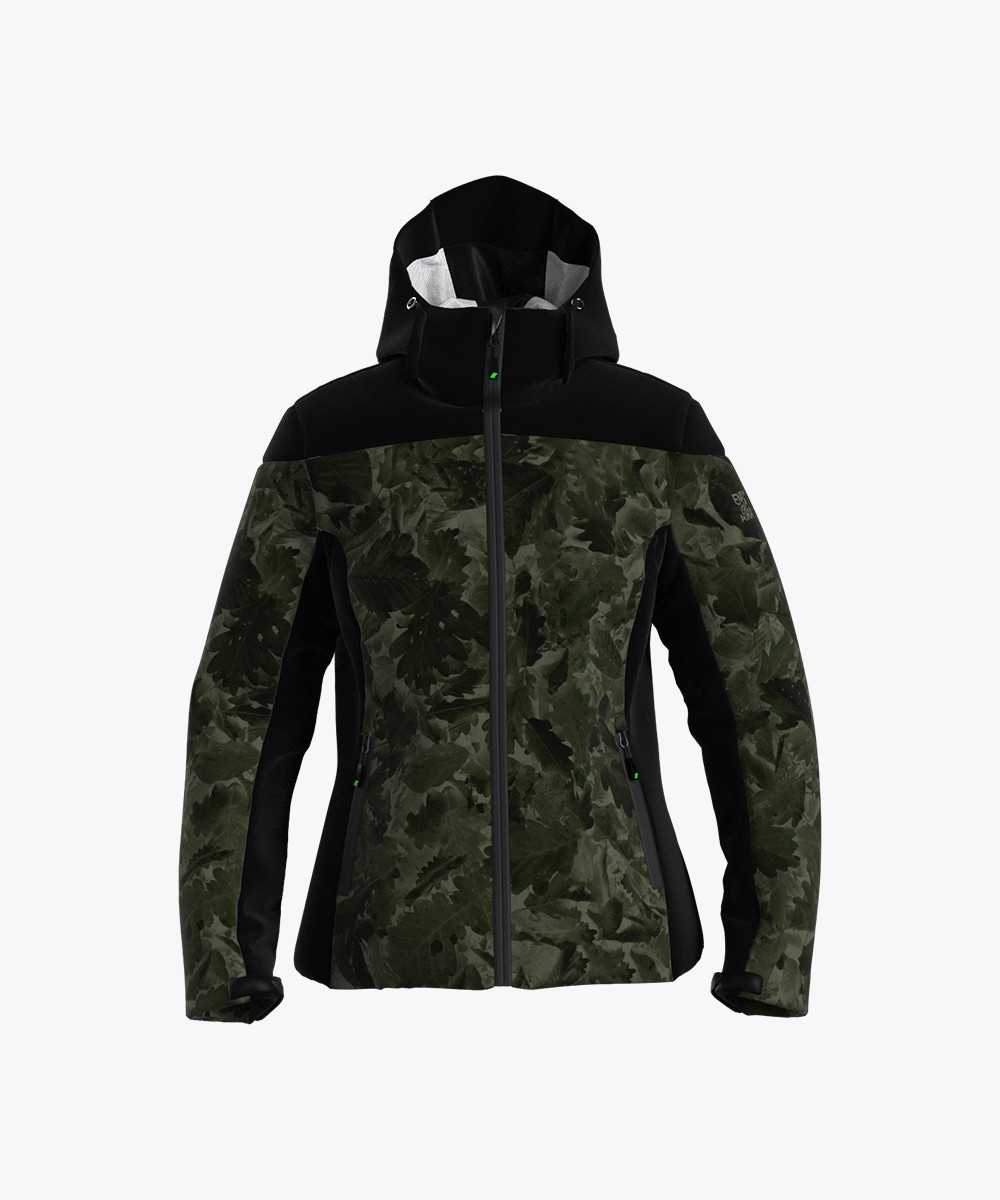 GIACCA FLOND LADY CAMOUFLAGE LEAVES 